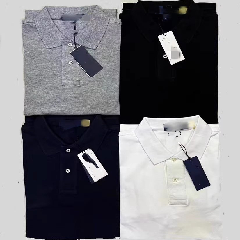 外贸美系男款纯棉宽松商务休闲POLO衫翻领长袖T恤上衣