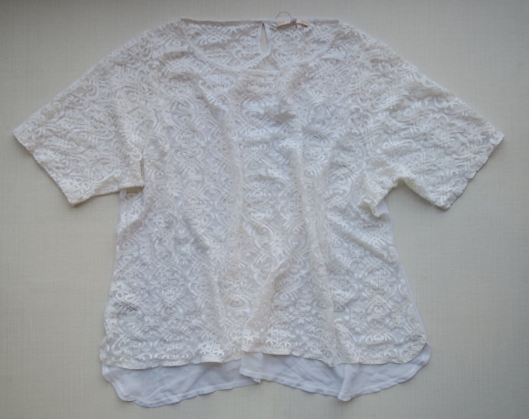 胖MM大码、英单女白色短袖优雅LACE雪纺衬衫罩衫