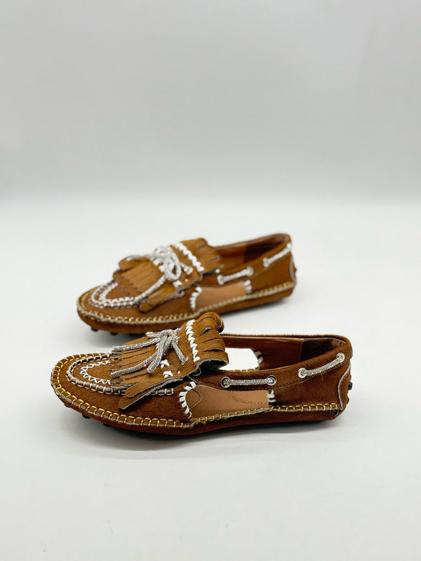 出欧洲 设计师款 棕色马毛  小众货手工缝制 轻软  豆豆单鞋 女 N,女鞋,浅口单鞋,淘宝优惠券,粉丝福利购,淘宝优惠卷