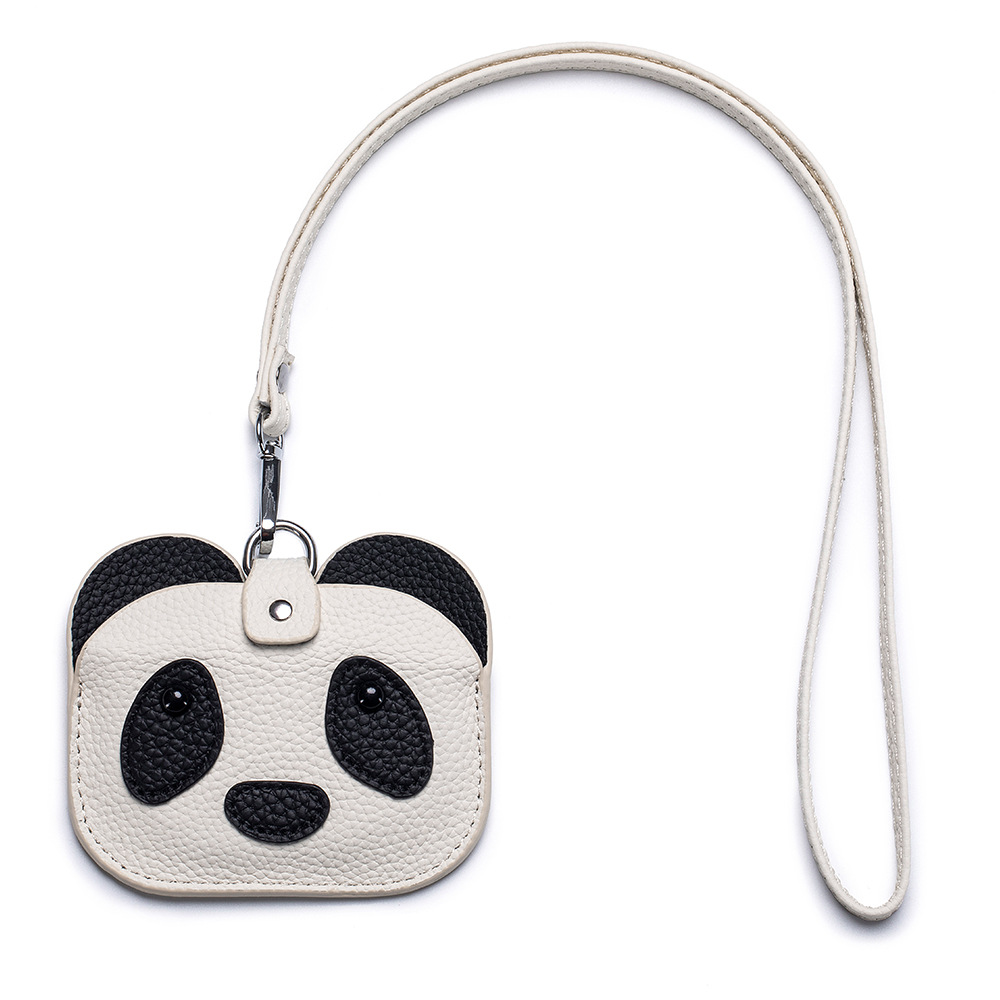 挂脖卡套真皮卡通零钱包