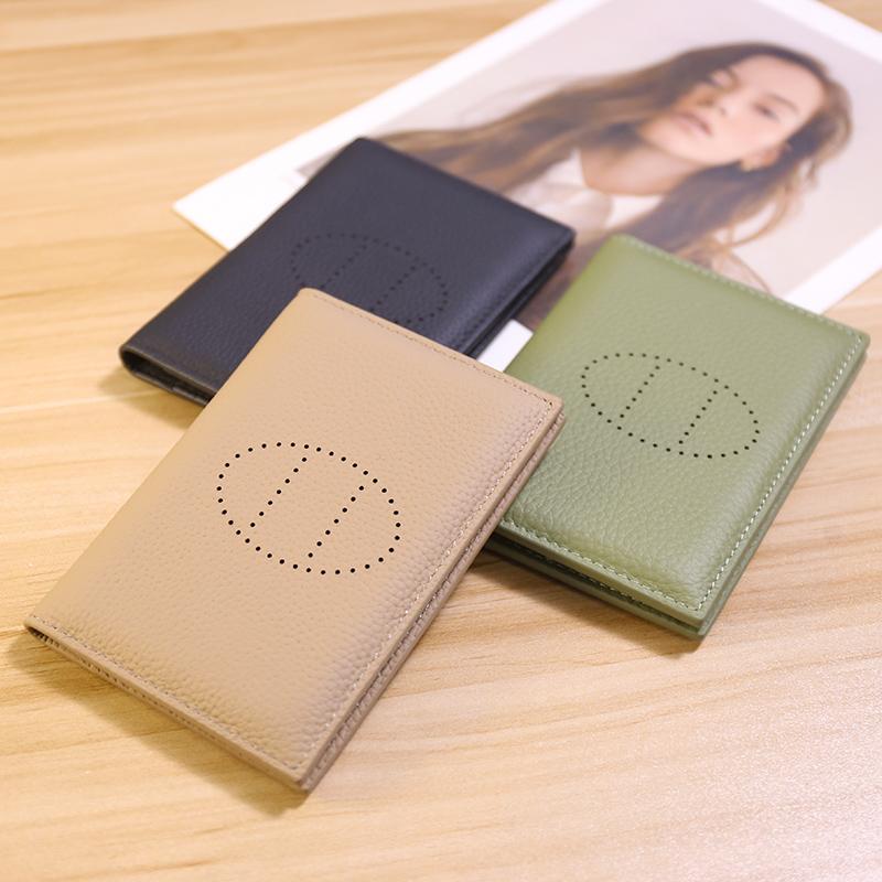 里外头层牛皮护照包卡包零钱包