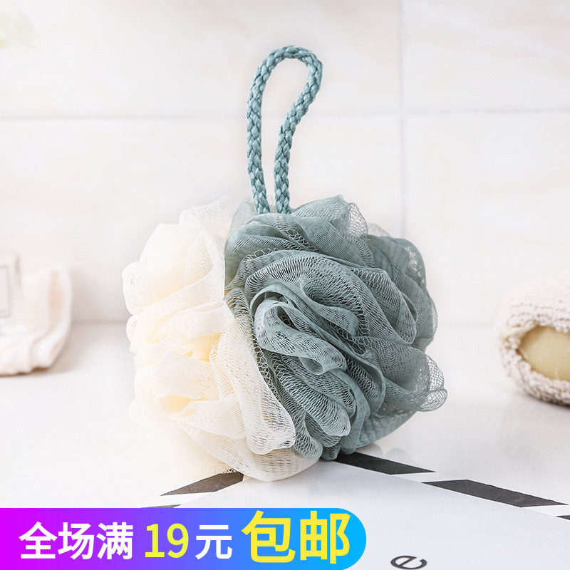 双色沐浴球韩版撞色浴球大号成人沐浴花洗澡搓澡巾通用起泡网拼接