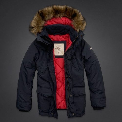 AF男棉衣 小海鸥保暖棉服厚中长款外套毛帽冬时尚 现货