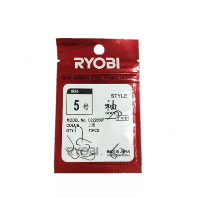 RYOBI 利优比无刺有刺细地黑袖上黑水库江河船钓溪流垂钓鱼钩日本