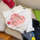 HEART夏季 新款 PART 字母爱心短袖 T恤女宽松休闲男女棉上衣百搭