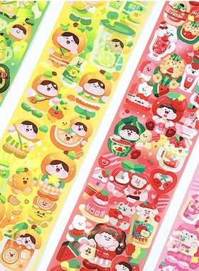 【分装】Meatball肉球水果系列苹步青云和纸特油胶带手帐贴纸素材