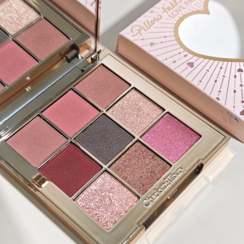 CT2024圣诞限定九色眼影盘 亮片珠光哑光多色盘love