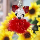 手工diy串珠水晶12生肖材料包穿貂毛 吉娃娃名媛吉娃娃2.0版 成品