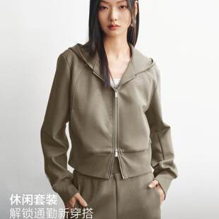 永生花图案连帽休闲厚棉弯刀裤 组合A1CRG130J 2026春新款 商场同款
