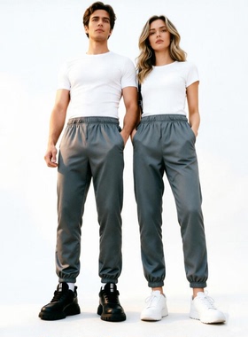 镇店好货 高端单层防风防水复合面料 原旦外矛男女同款收腿长裤