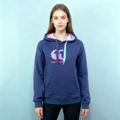 原旦外矛轻奢C女款 前胸高端植绒印花 棉质抓绒混纺 连帽卫衣