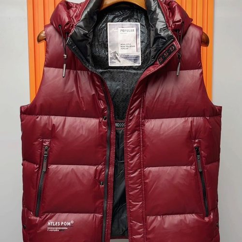 【秋冬新款】简约风男士休闲羽绒马甲帽子可拆卸2025