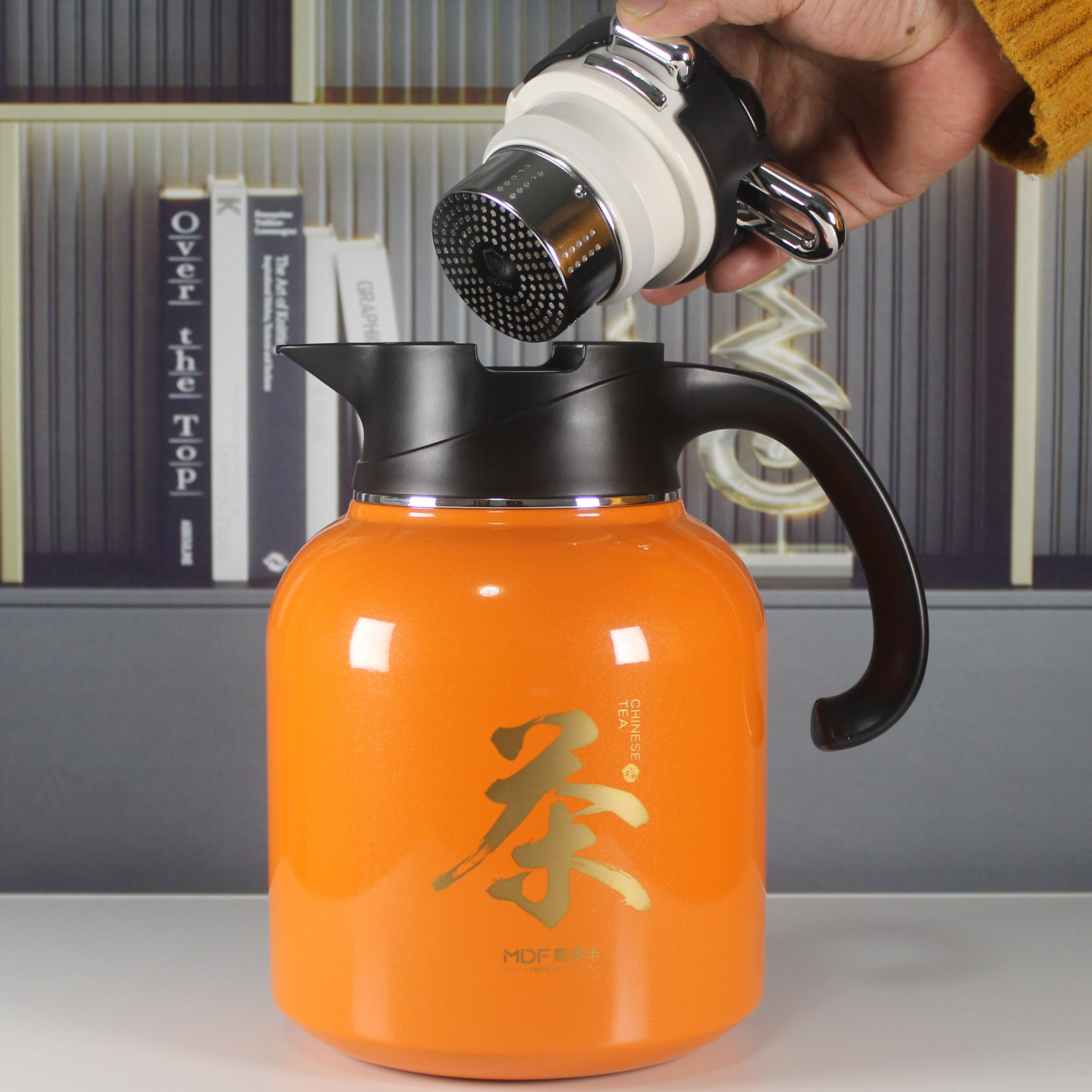 麦得丰316L不锈钢内胆底保温壶