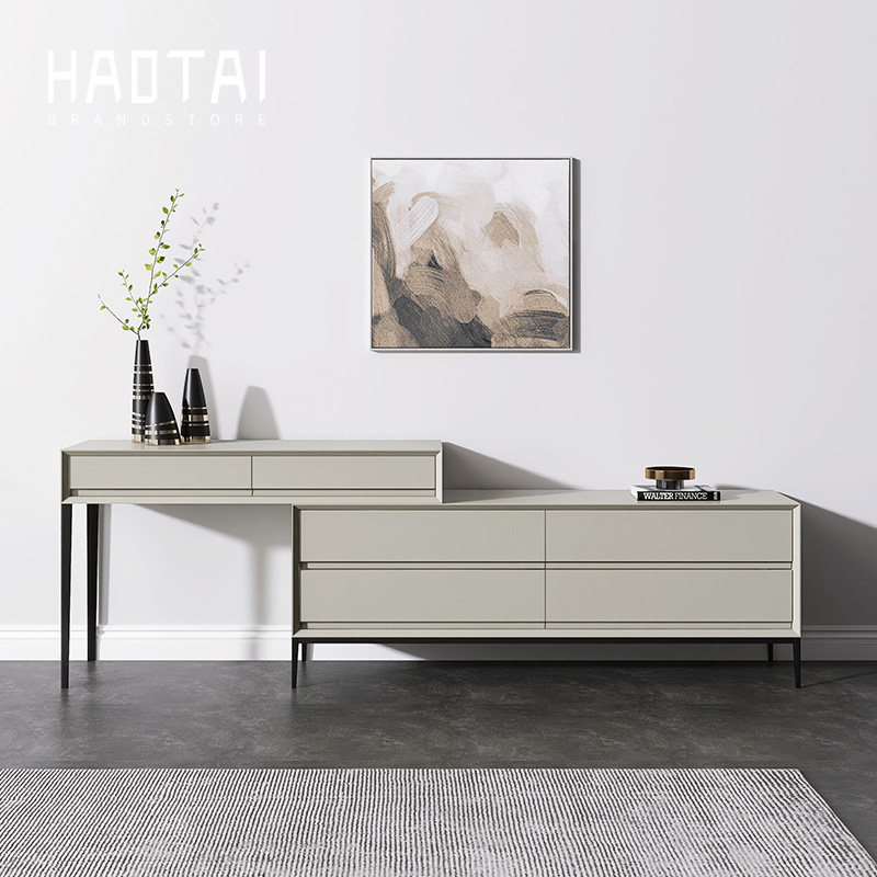 烤漆梳妆台斗柜书桌一体意式极简伸缩组合卧室现代轻奢储物化妆桌,住宅家具,梳妆台/桌,淘宝优惠券,粉丝福利购,淘宝优惠卷