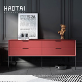 烤漆餐边柜四斗柜意式 极简轻奢玄关现代简约客厅实木柜卧室电视柜