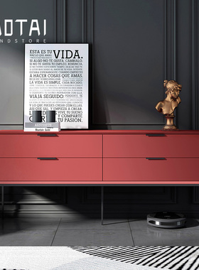 烤漆餐边柜四斗柜意式极简轻奢玄关现代简约客厅实木柜卧室电视柜