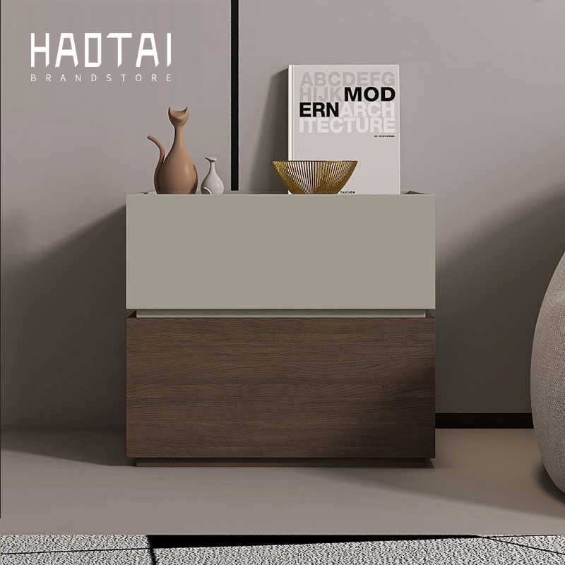 高级感环保板材意式极简床头柜