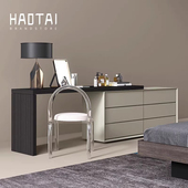 烤漆梳妆台斗柜一体意式 极简卧室整装 电视柜化妆桌床尾收纳柜书桌