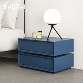 烤漆床头柜意式 极简可旋转设计师斗柜简约现代卧室客厅储物柜子