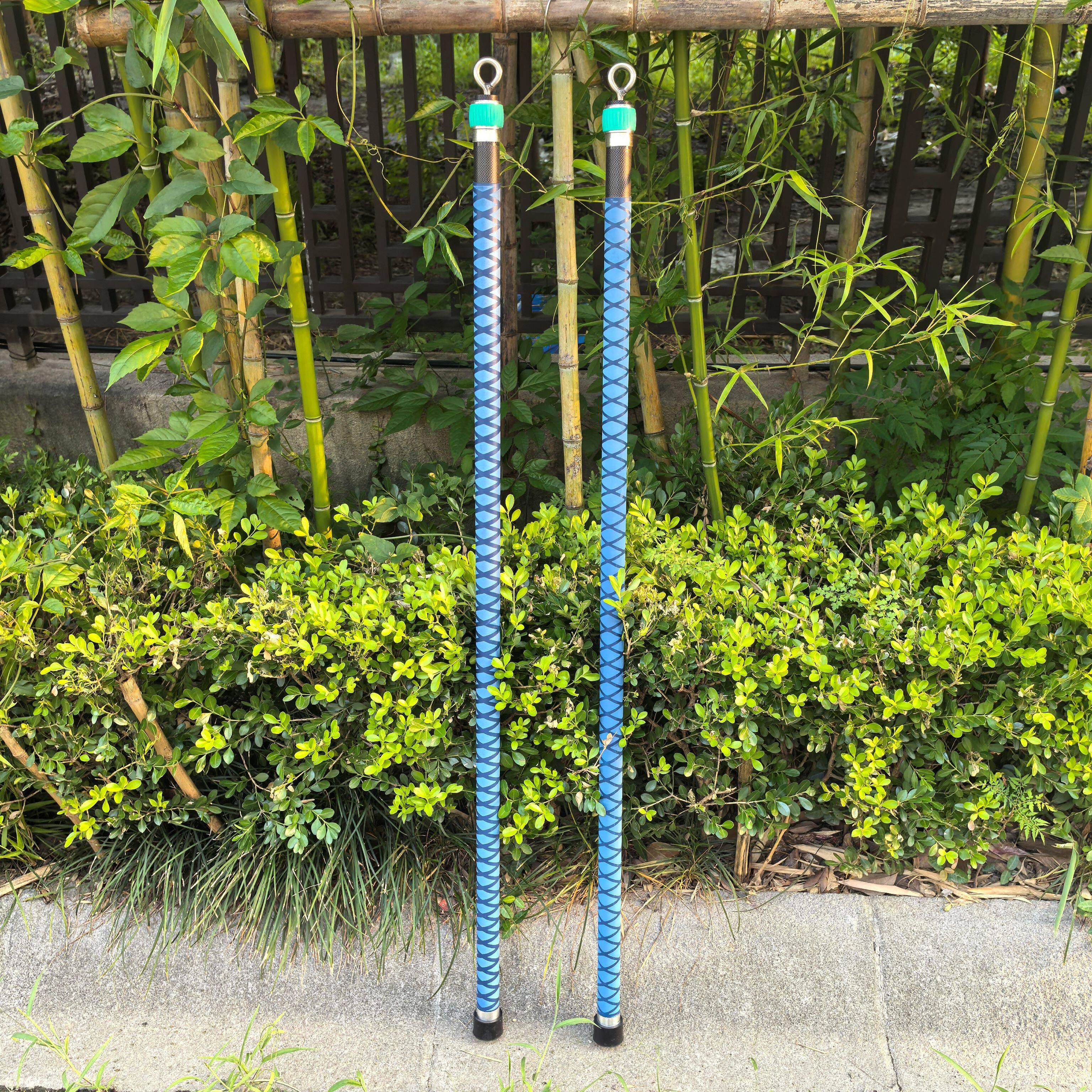 嘉善户外夹网可伸缩碳素杆双杆 夹网杆子渔网套装 尼龙原丝鱼网