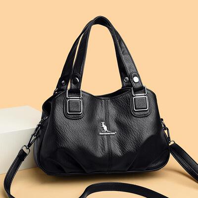 真皮女包手提包专柜斜挎包新款百搭中年妈妈包大容量软皮单肩包潮