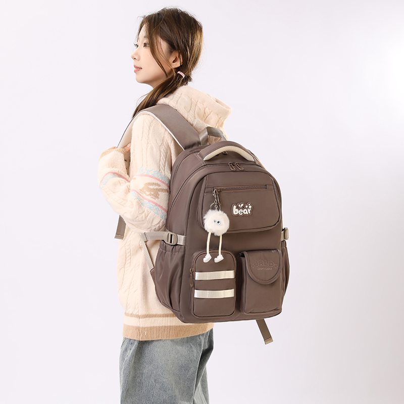 韩版初中生书包女高颜值轻便减负护脊双肩包小学生五六年级背包