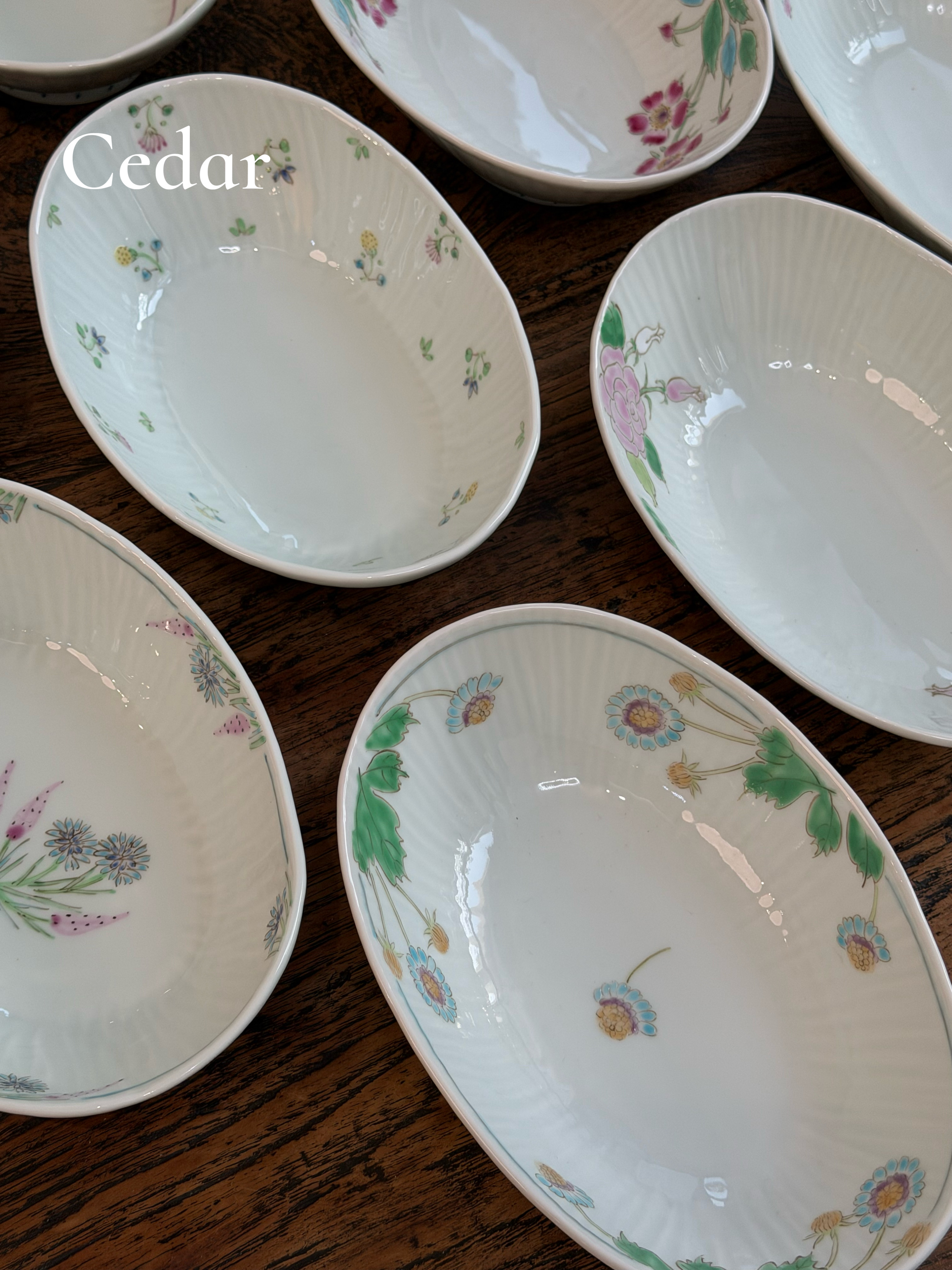 日本制作家器蓝水手工手绘椭圆钵菜盘水果盘汤菜钵手作餐具陶瓷