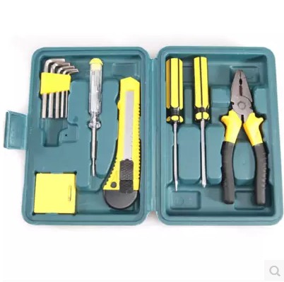 11件套车载维修工具包五金工具套装汽车用品备用工具箱组合套装包