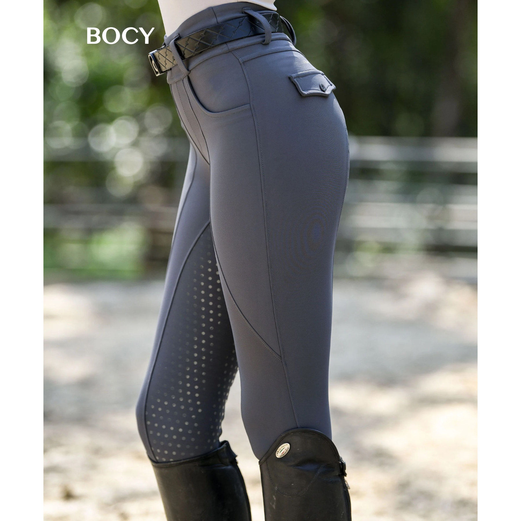 BOCY马术裤女专业障碍舞步比赛训练骑马裤硅胶防滑速干骑士服英伦