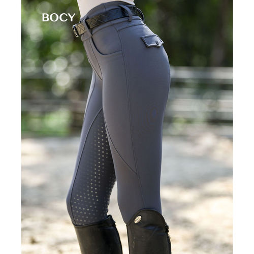 BOCY马术裤女专业障碍舞步比赛训练骑马裤硅胶防滑速干骑士服英伦
