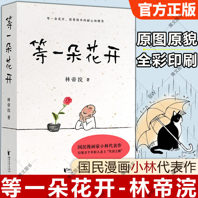 等一朵花开 中国诗词大会舞台水墨绘制人人文摄影师林帝浣小林书画散文随笔集 中央电视台拍摄同名纪录片 小林漫画