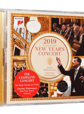 现货 原装正版 2019维也纳新年音乐会 2CD 进口唱片 蒂勒曼指挥