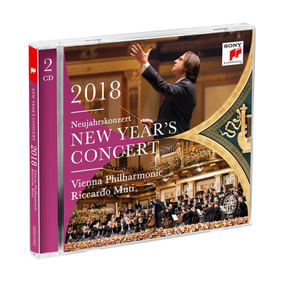 原装正版 2018年维也纳新年音乐会2CD 进口唱片 穆蒂 古典交响乐