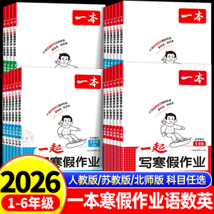 2026新版一本寒假衔接一起写寒假作业一二三四五六年级语文数学英语寒假衔接训练小学生语文数学寒假作业人教北师版苏教寒假预复习
