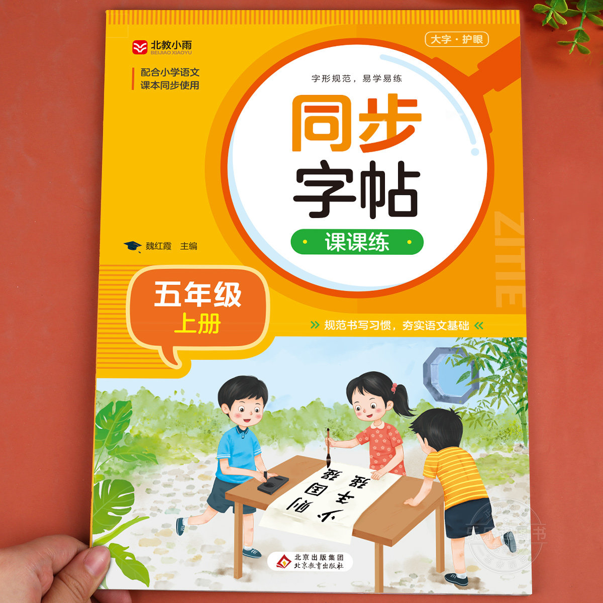 五年级上册同步字帖人教版 练字帖小学生专用5上语文生字描红硬笔书法