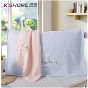 一对包邮/金号枕巾 正品单人枕巾素色耐脏提缎枕巾4201加厚不掉毛