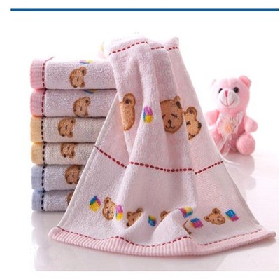 正品可爱小熊童巾纯棉金号毛巾