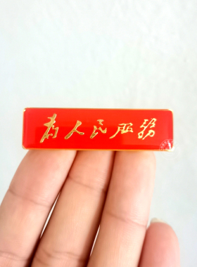 温州为人民服务怀念节日校徽安全标志小徽章 服装单位形象胸牌