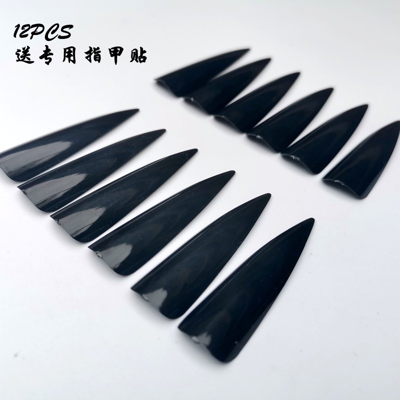 贞子吸血鬼巫婆假指甲影视影视道具万圣节12片装僵尸化妆舞会鬼爪