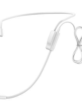 白色S29小蜜蜂扩音器有线麦克风挂脖耳2芯圆插头得通胜索用爱耳麦