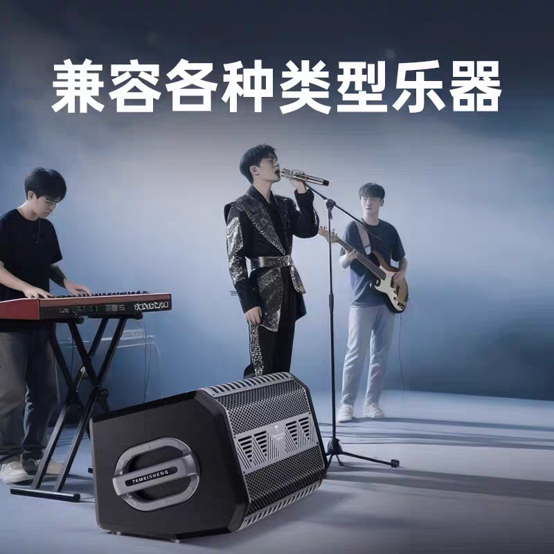 特美声JT10-66户外大功率乐器k歌音箱便携吉他萨克斯弹唱直播音响