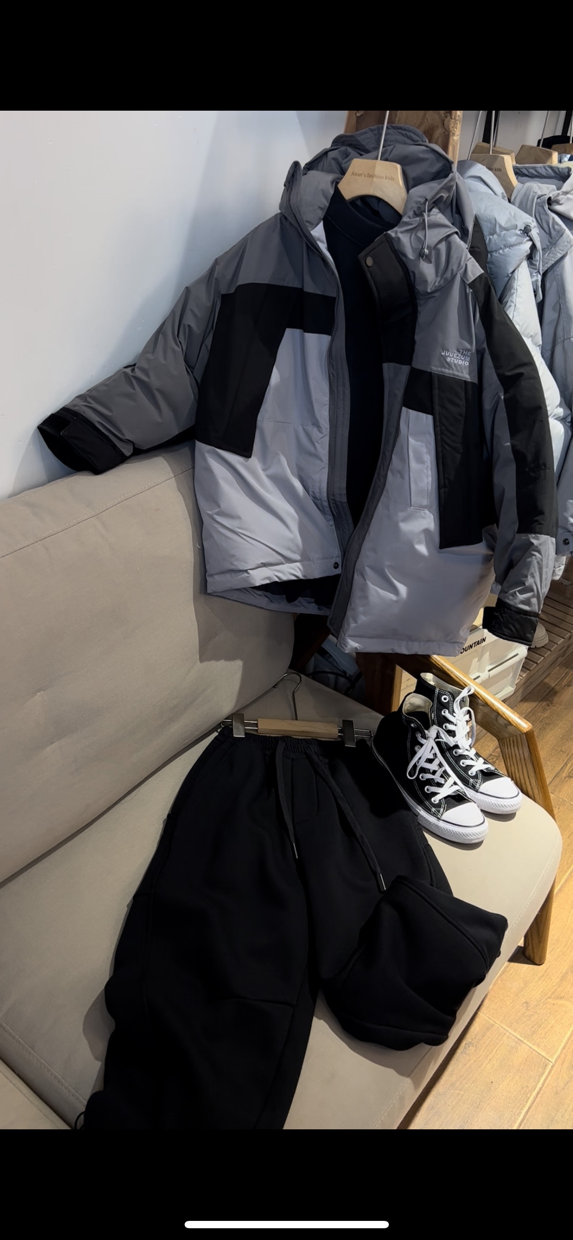 韩国精品儿童休闲连帽羽绒服中大童时尚百搭保暖外套白鸭绒冲锋衣