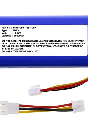 电池适用Proscenic INR18650-M25-4S1P  Ropo 92063 800T glass 3
