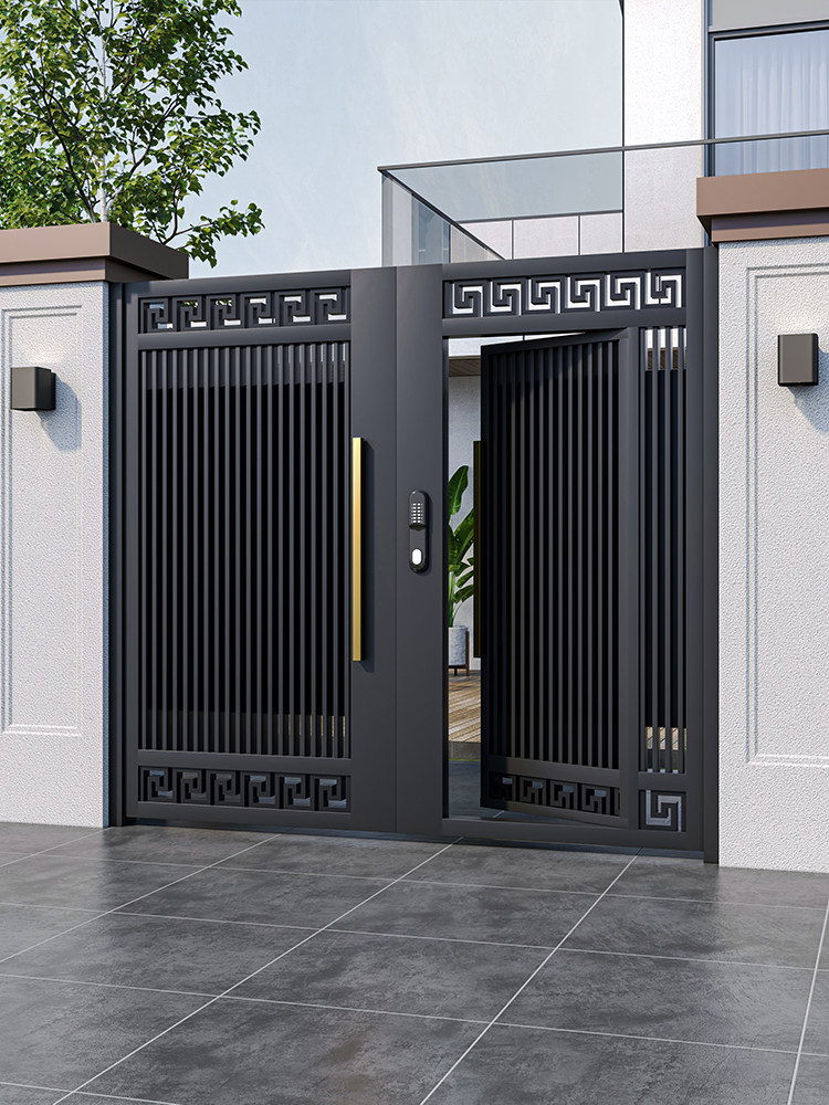 Aluminum alloy large door outdoor iron art courtyard door villa door double door country garden yard door electric door
