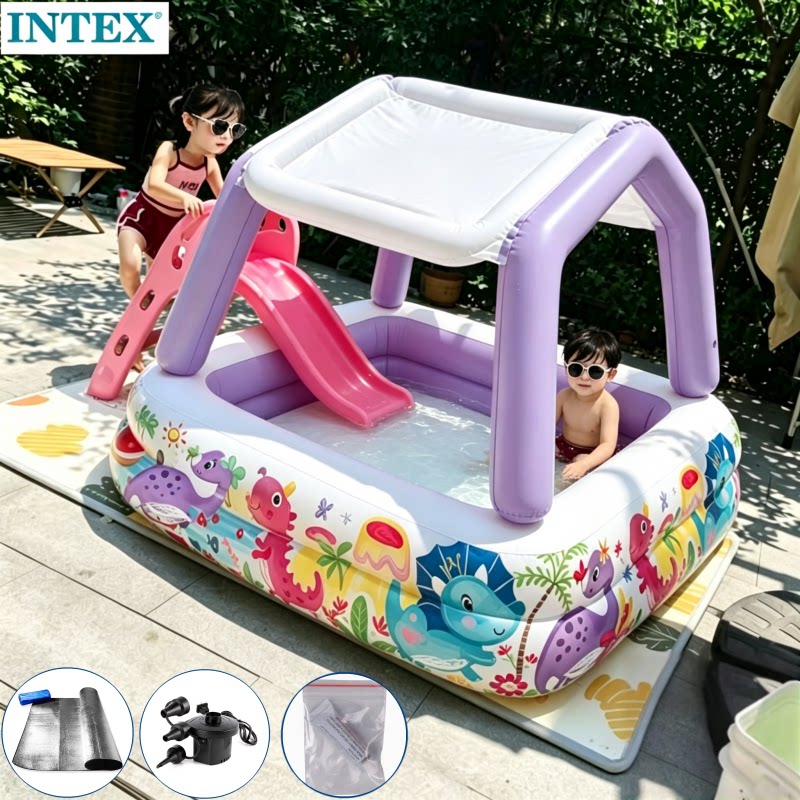 intex防晒室内干湿两用城堡水池