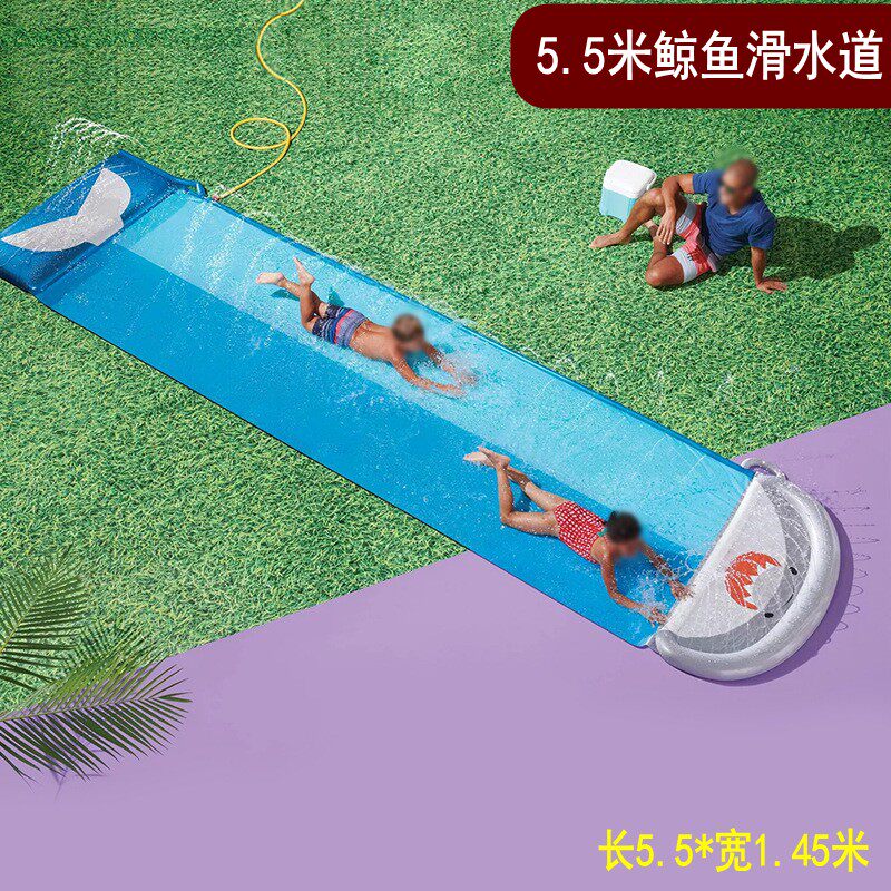 夏天喷水滑水道玩具草坪水垫