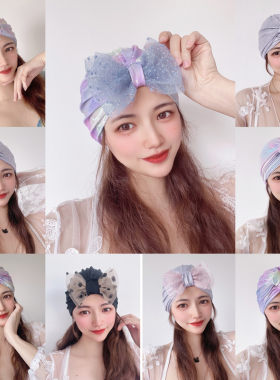 泳帽女长发勒头显脸小高颜值可爱