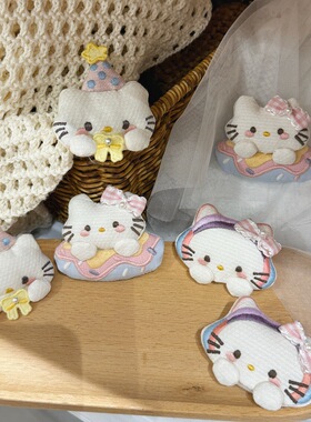韩式布艺森系卡通KT猫玩偶胸针Kitty小猫咪少女可爱衣服包包饰品