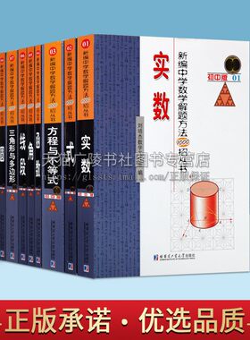 新编中学数学解题方法1000招初中版丛书（共八册） 初中版数学不等式应用解题方法教材 函数1实数 三角形与多边形解题 方法 正版