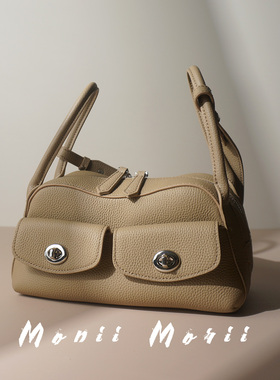 怪兽君小众真皮枕头包个性腋下包头层牛皮斜挎包小包包时尚手拎包